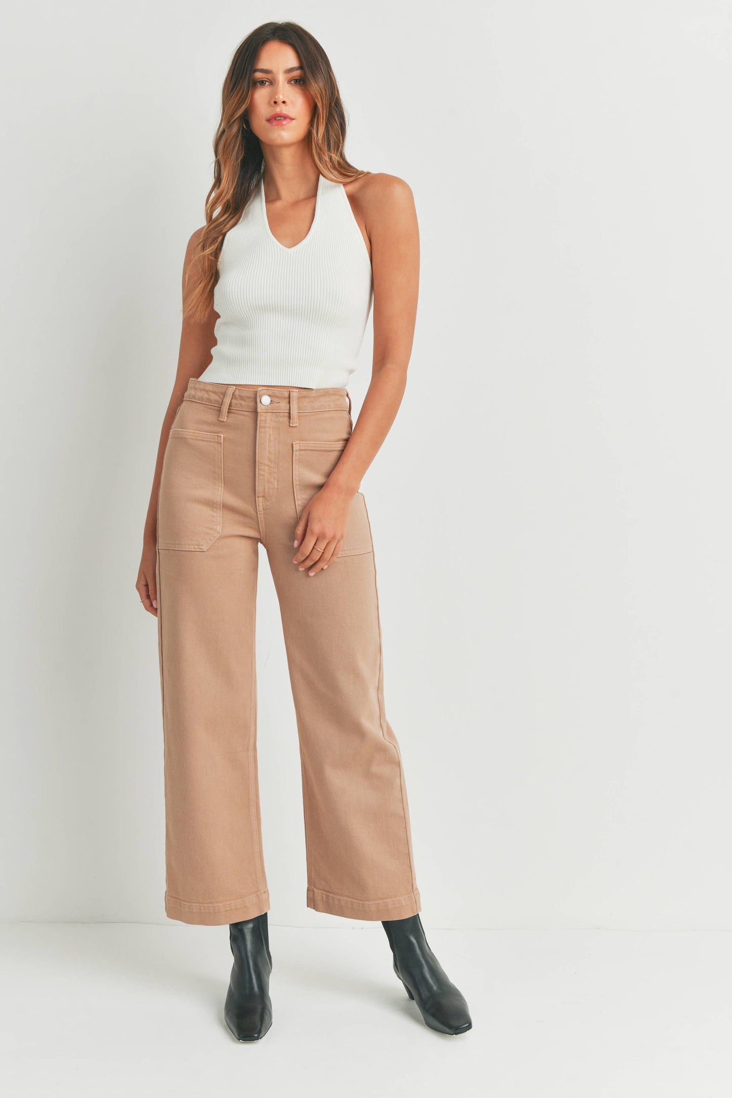 Eve Utility Jeans | Latte