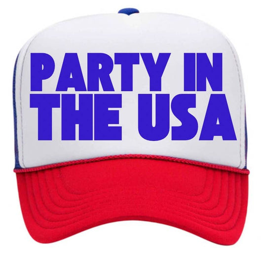 Party in the USA - Navy/Red Trucker