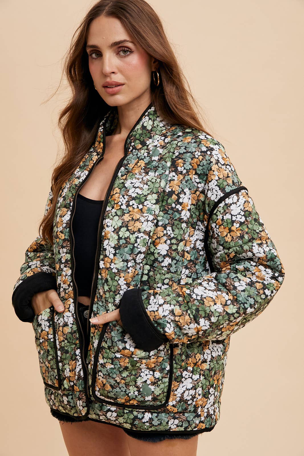 Quilted Floral Jacket