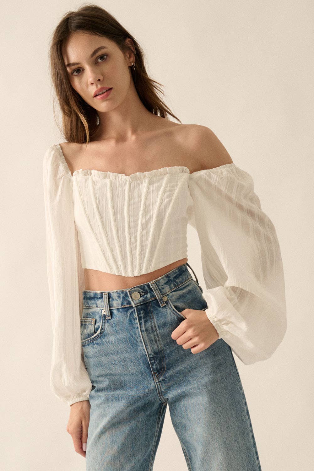 Kendal Cropped Corset Top