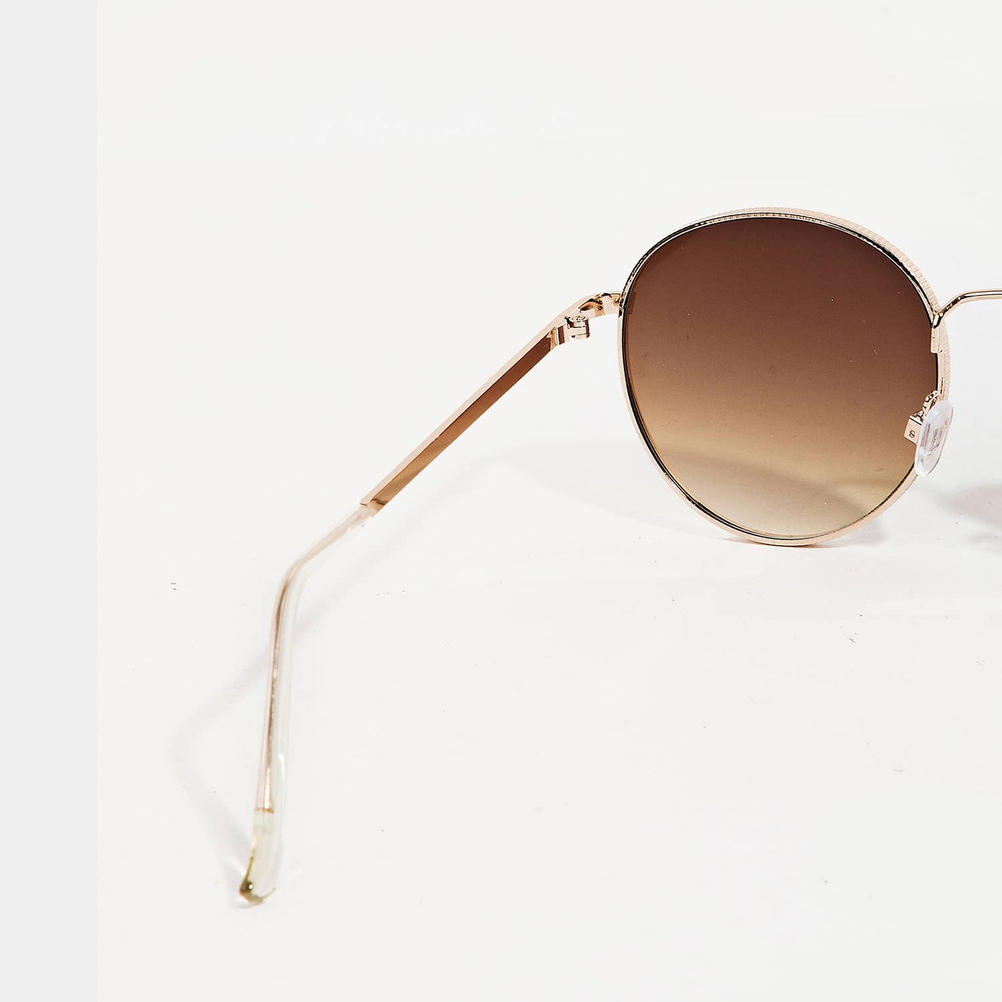 Grooved Metallic Sunglasses