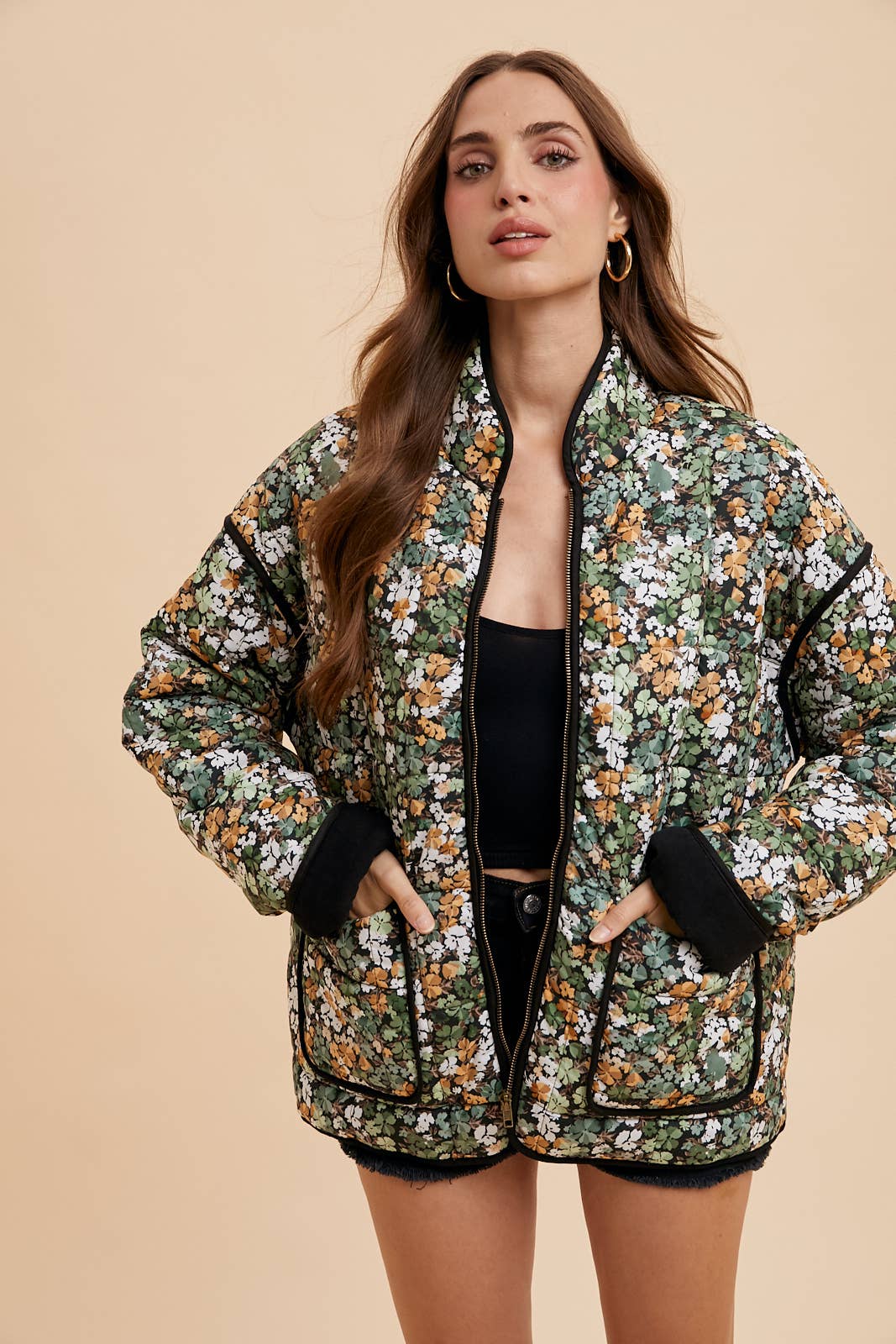 Quilted Floral Jacket