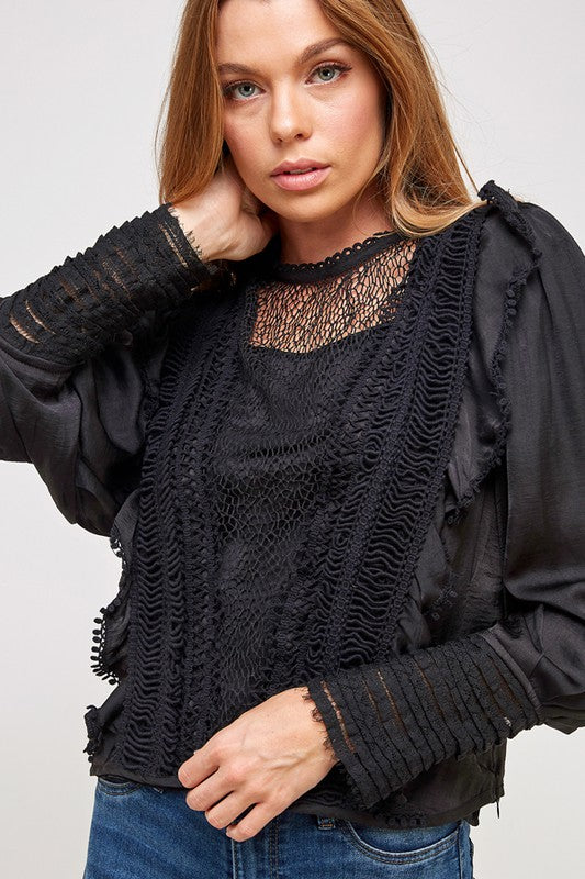 Fringe and Lace Top