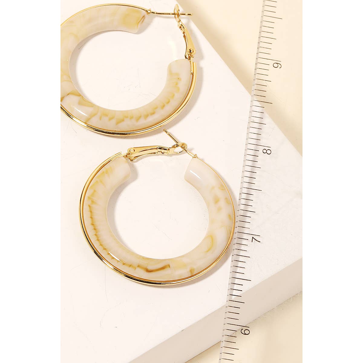 Acetate Latch Hoop Earrings