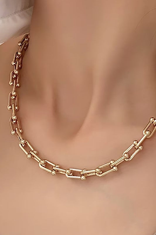 18K Gold-Plated Link Chain Necklace | Choose Finish