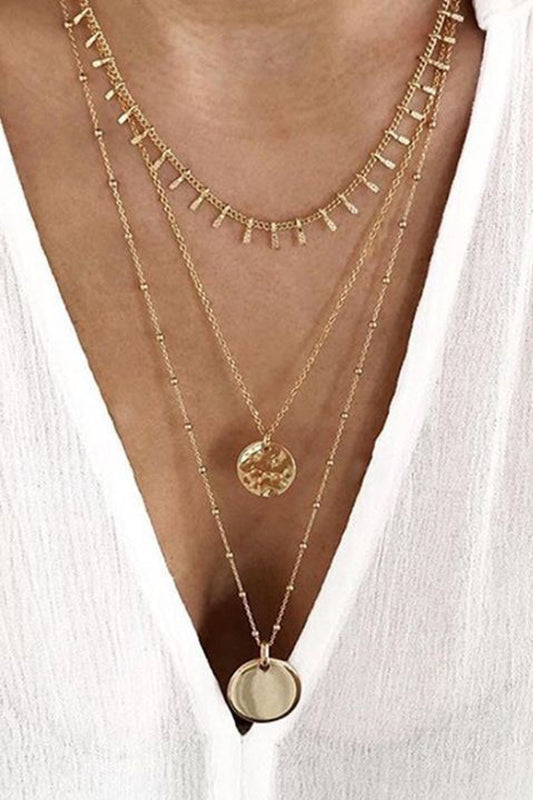 18K Gold 3 Chain Necklace