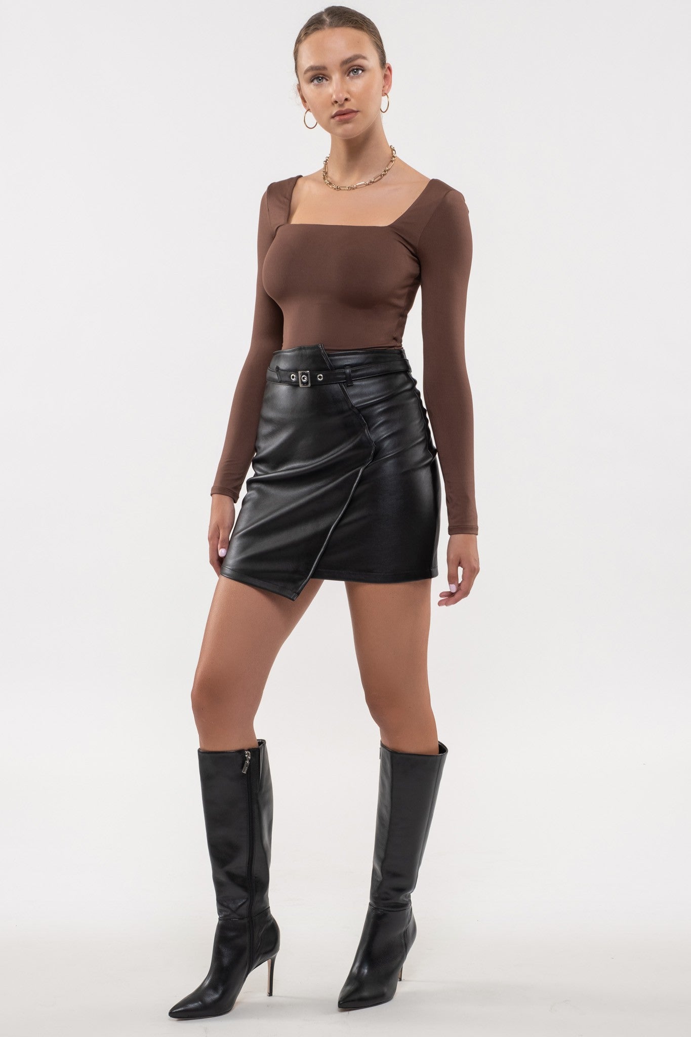 Rayna Faux Leather Skirt