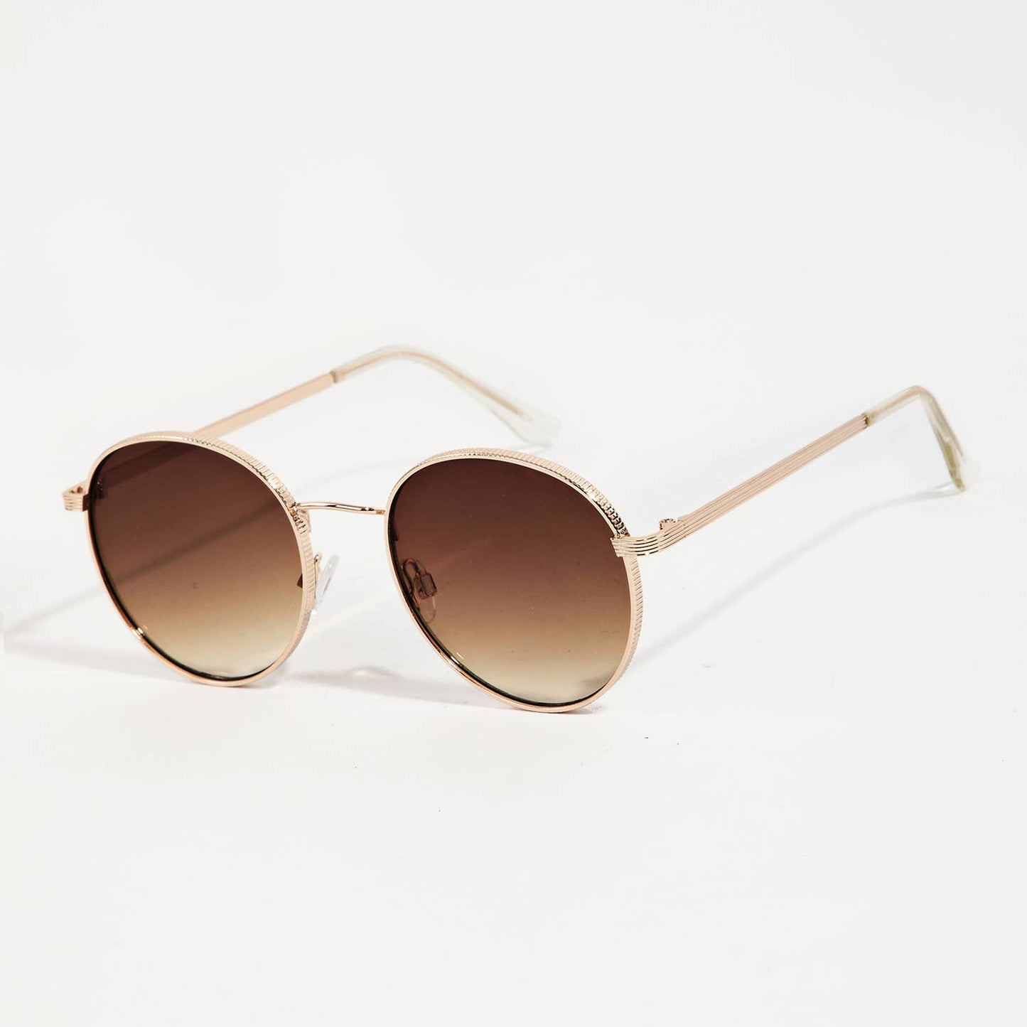 Grooved Metallic Sunglasses