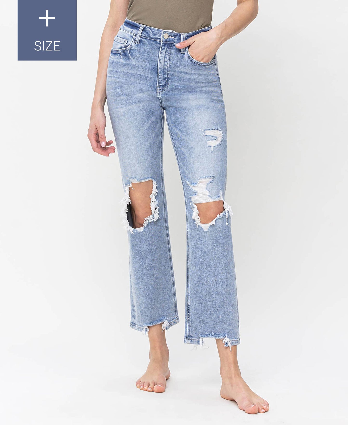 Plus 90's Super High Rise Straight Jeans