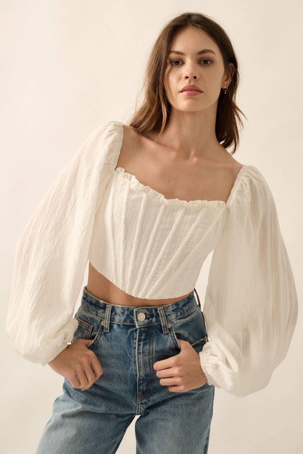 Kendal Cropped Corset Top