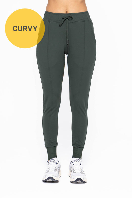 Mono B Curvy Slim-Fit Paneled Joggers