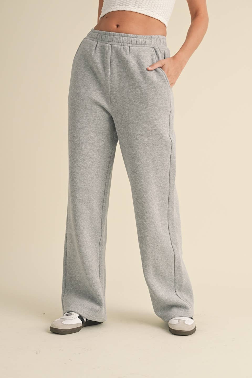 Cozy Fleece Wide Leg Sweatpants | Choose Color