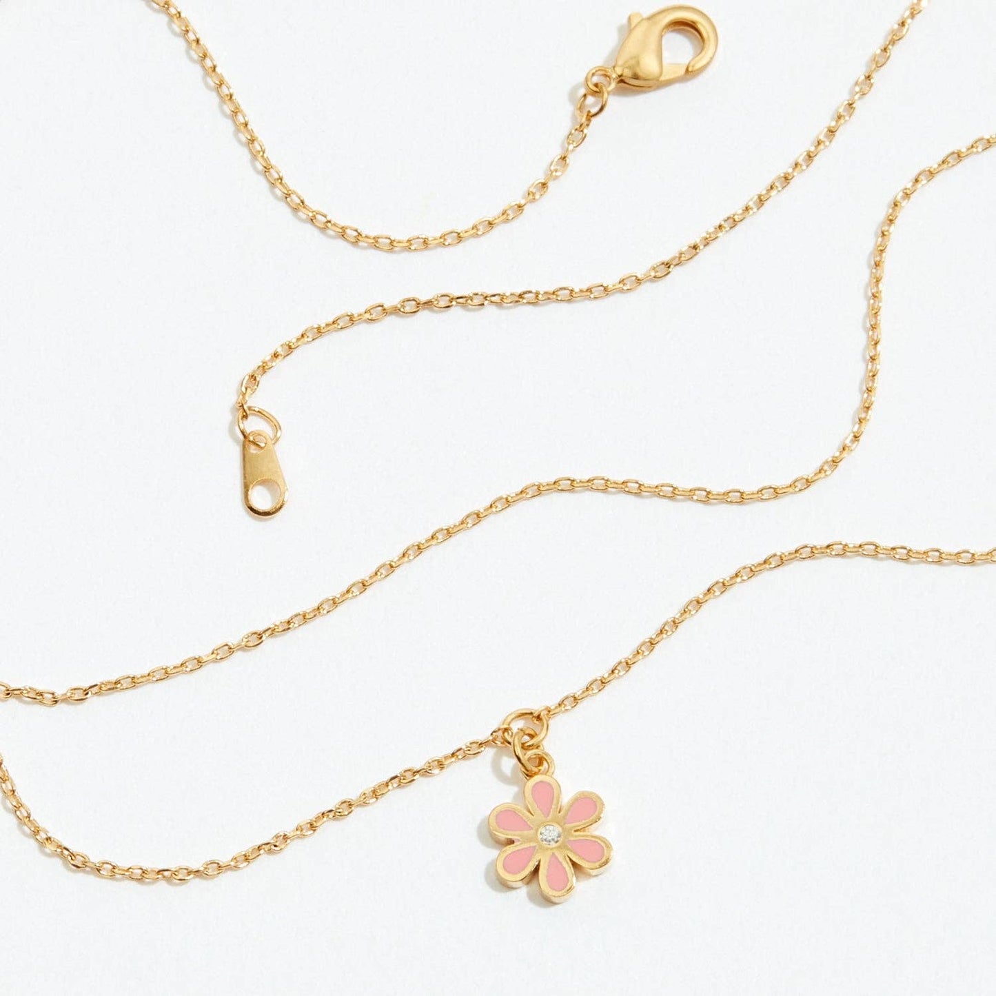 Gold Dipped Dainty Flower Pendant Layered Necklace