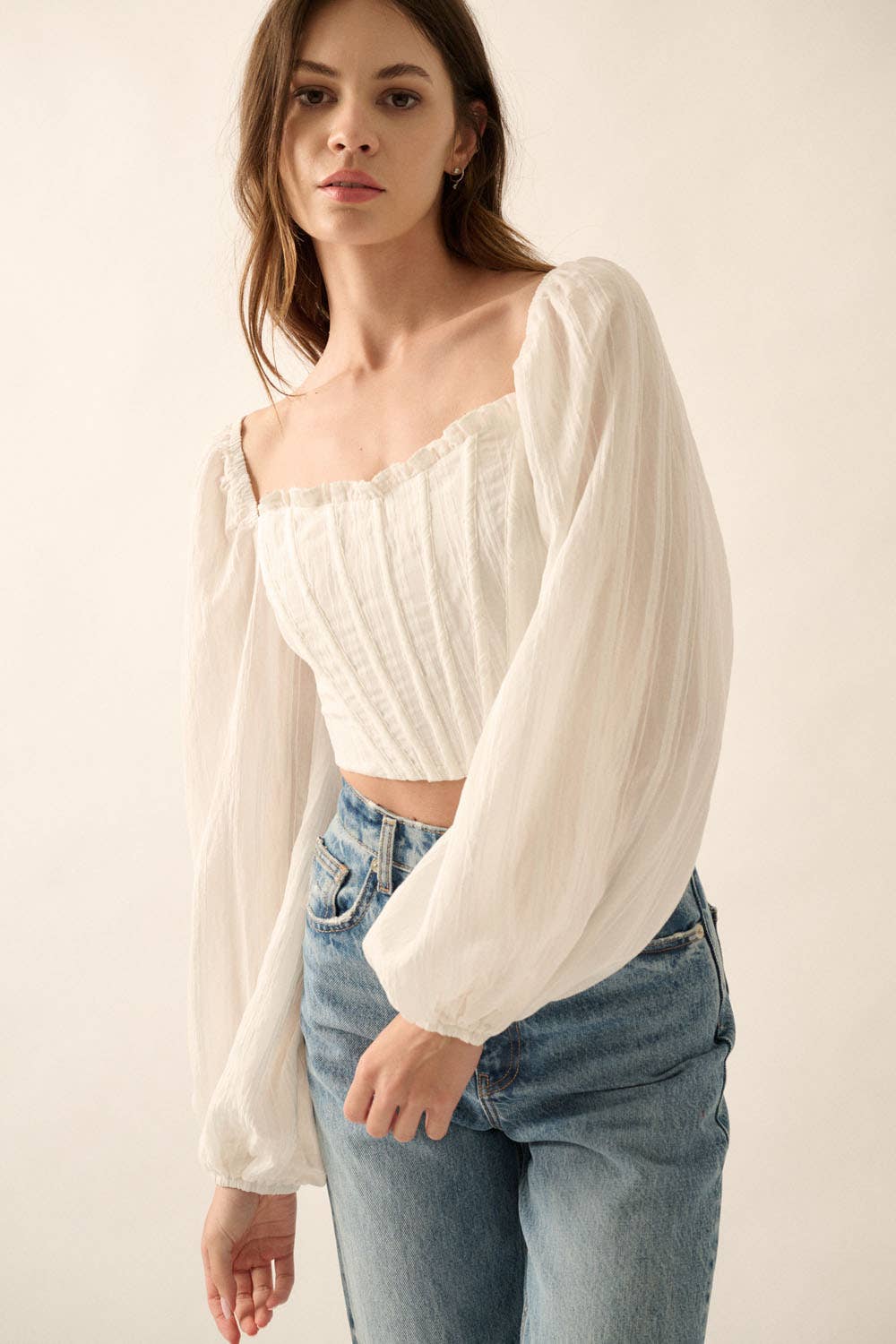 Kendal Cropped Corset Top