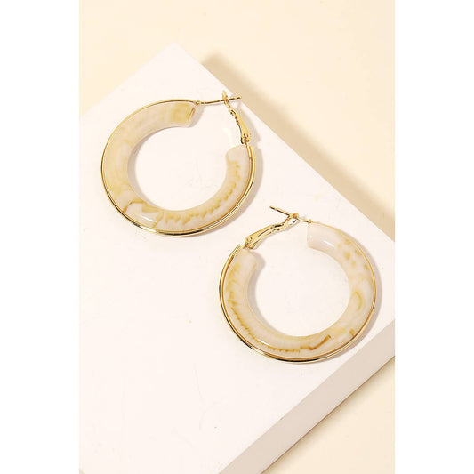 Acetate Latch Hoop Earrings