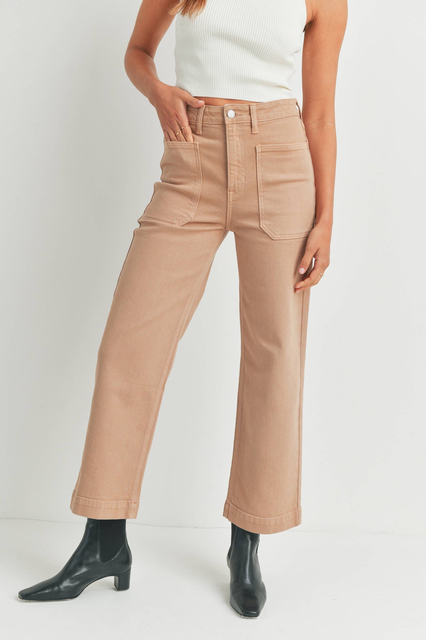 Eve Utility Jeans | Latte