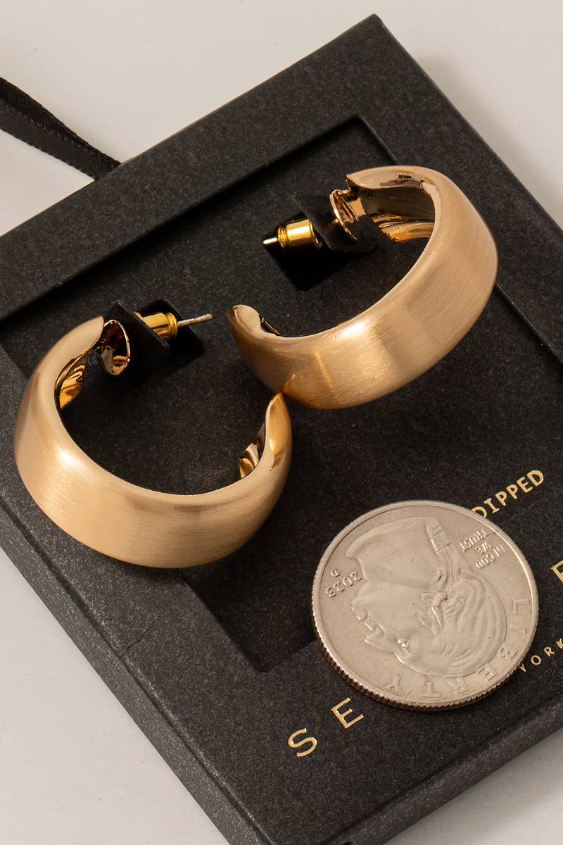 Gold Dipped Hoop Earrings