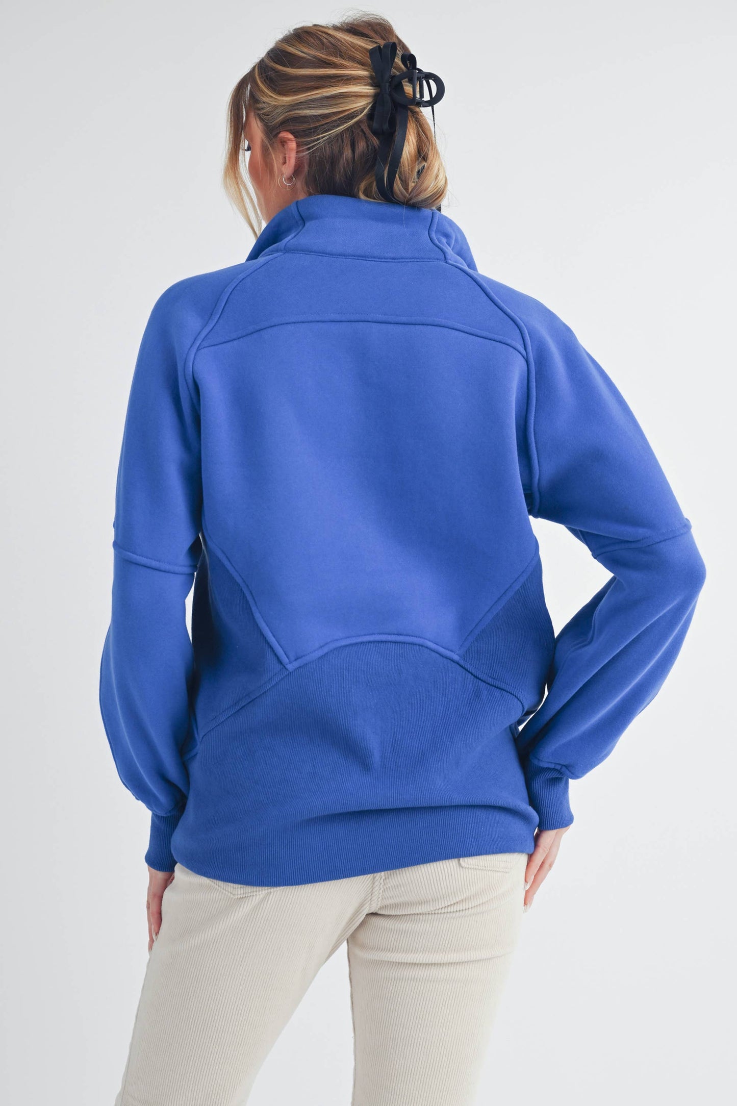 Long Elle Half Zip Sweatshirt