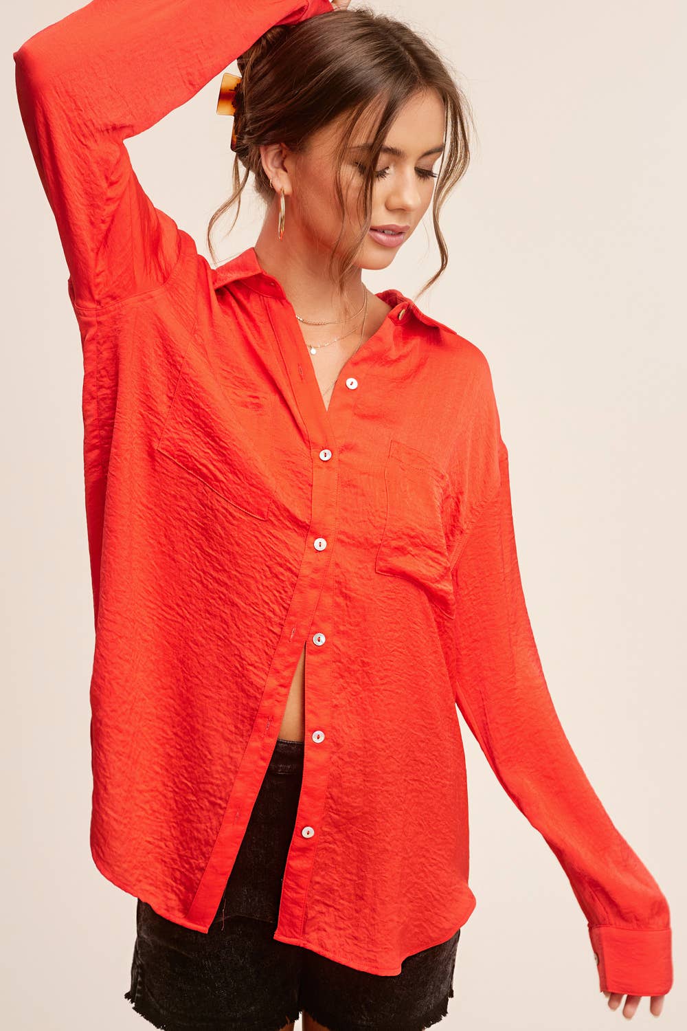 Mollie Button-Up Top | Choose Color