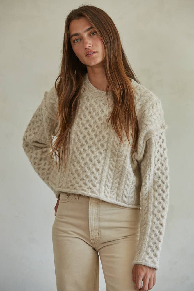 Cable Knit Pullover Top