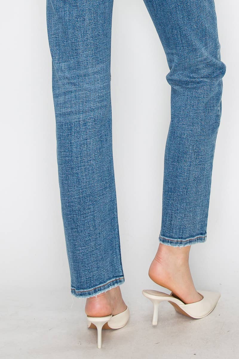 Detail Stitch High-Waisted Stretch Jeans