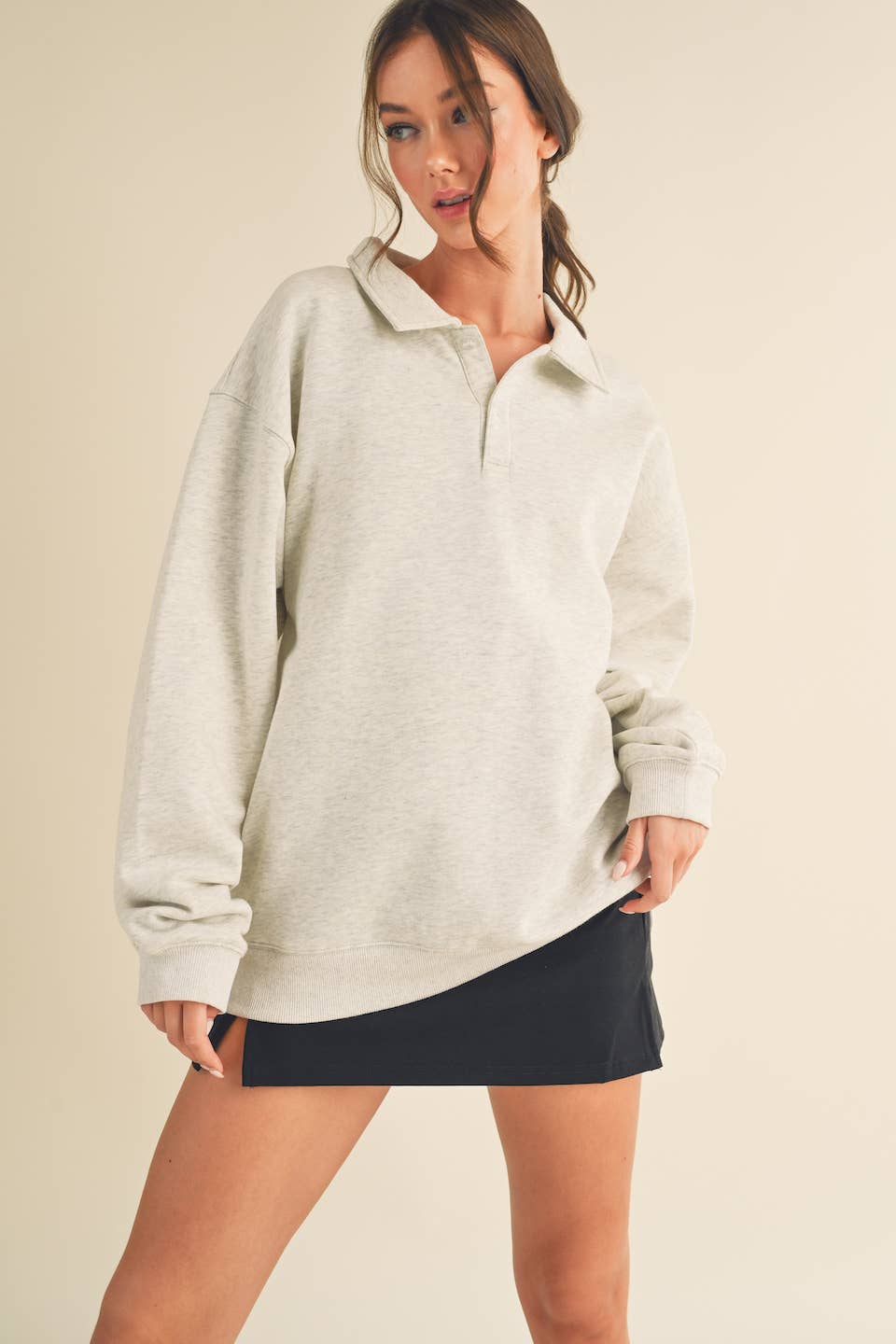 Cream Oversized Cozy Sweatshirt