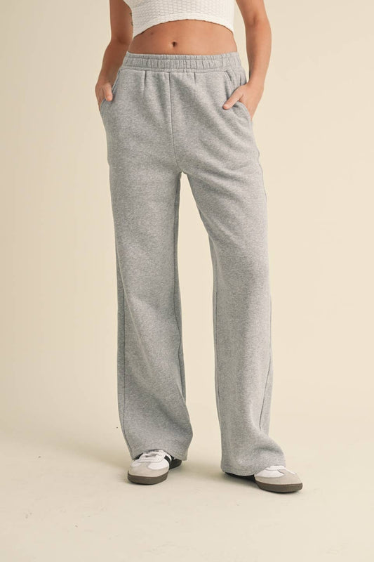 Cozy Fleece Wide Leg Sweatpants | Choose Color