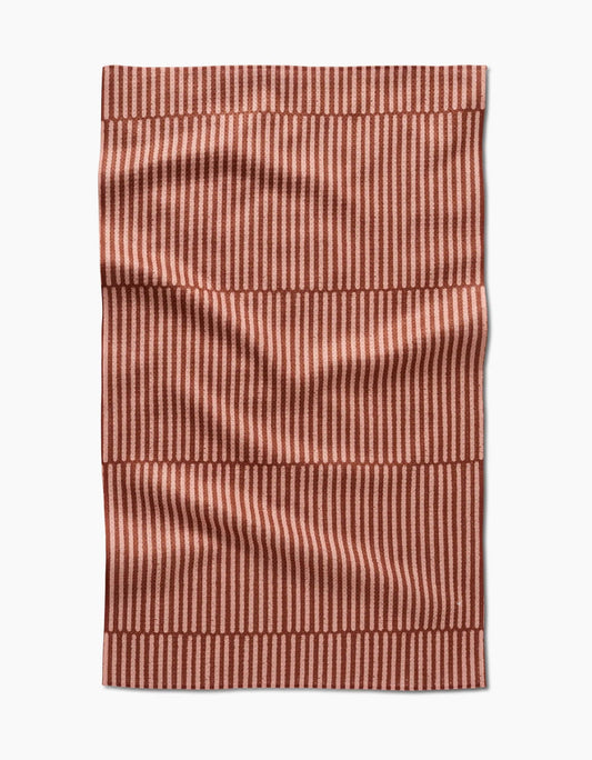 Geometry Textured Stripe Tea Towel