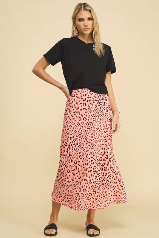 Animal Print Midi Skirt