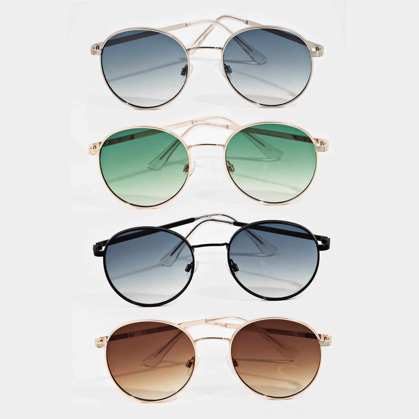 Grooved Metallic Sunglasses