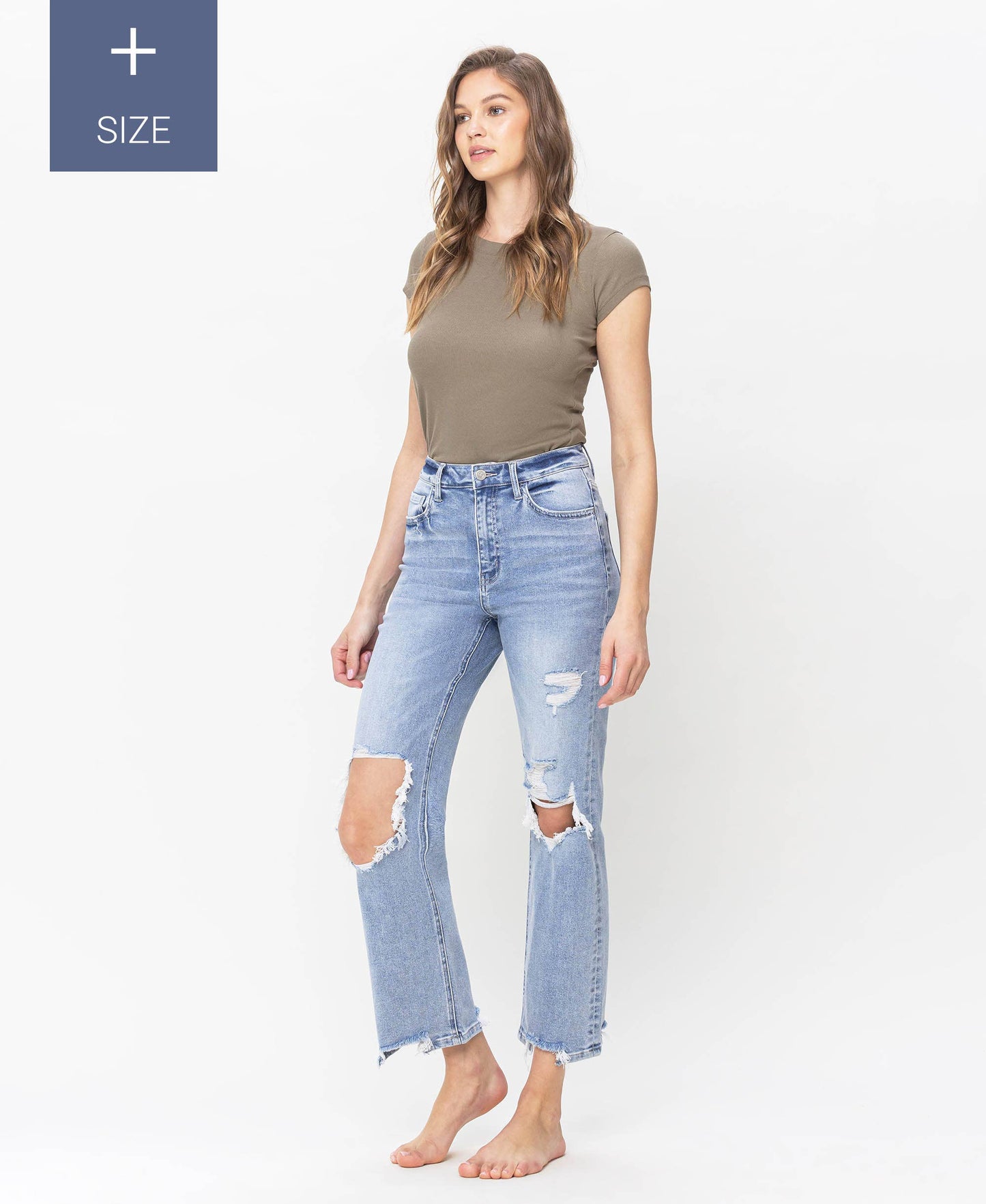 Plus 90's Super High Rise Straight Jeans