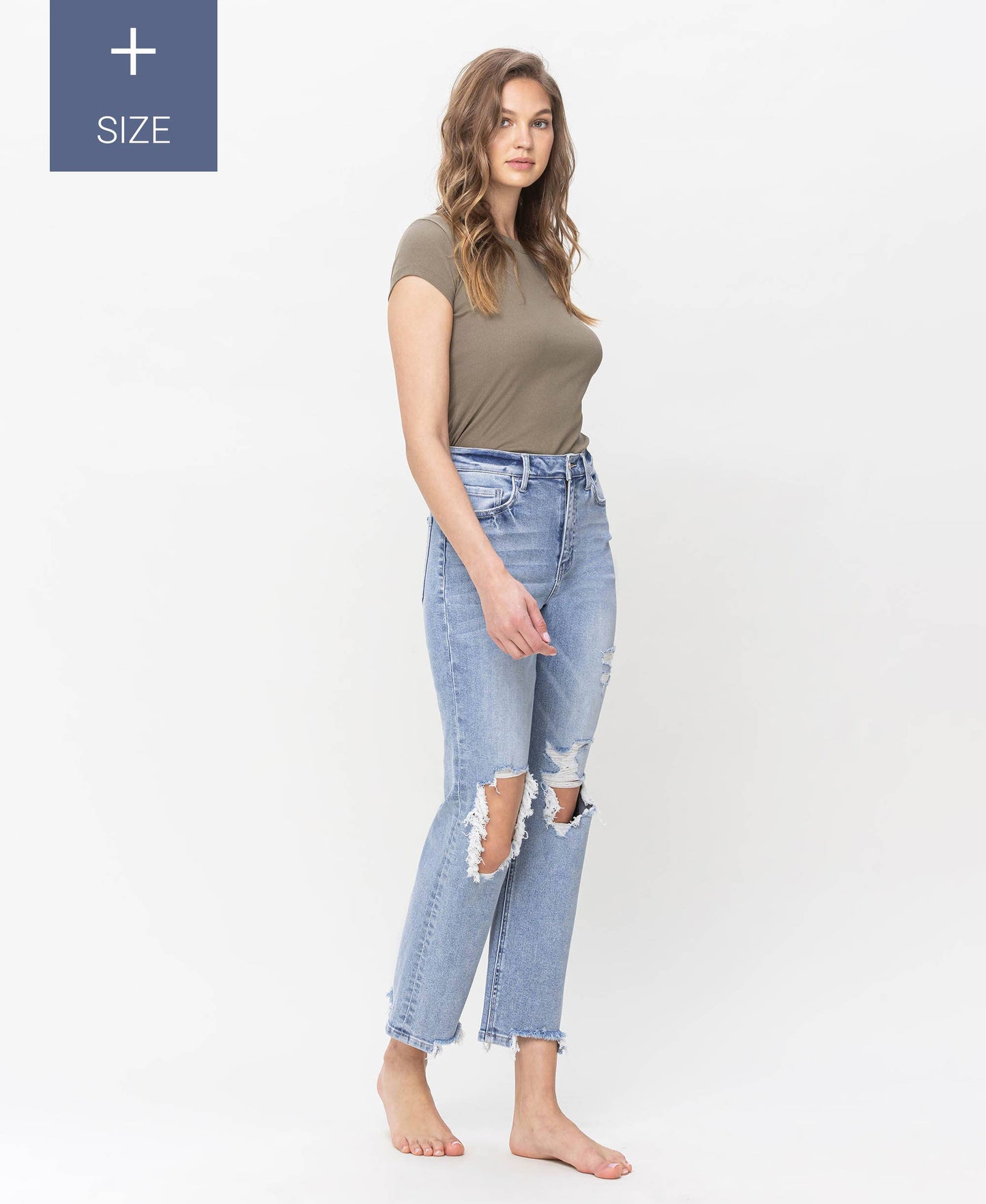 Plus 90's Super High Rise Straight Jeans