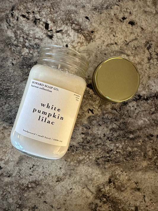 16 oz. Candle | White Pumpkin Lilac