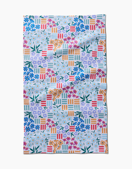 Geometry Floral Garden Tea Towel