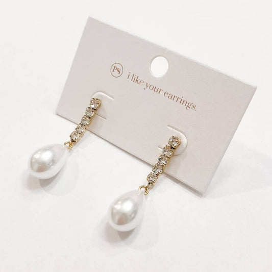 Crane Diamond Pearl Earrings | WATERPROOF