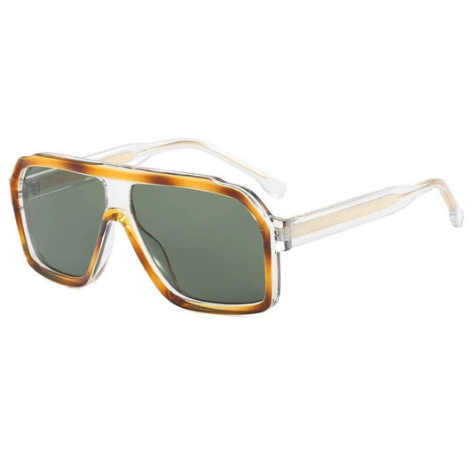 Leah Retro Oversized Aviator Sunglasses