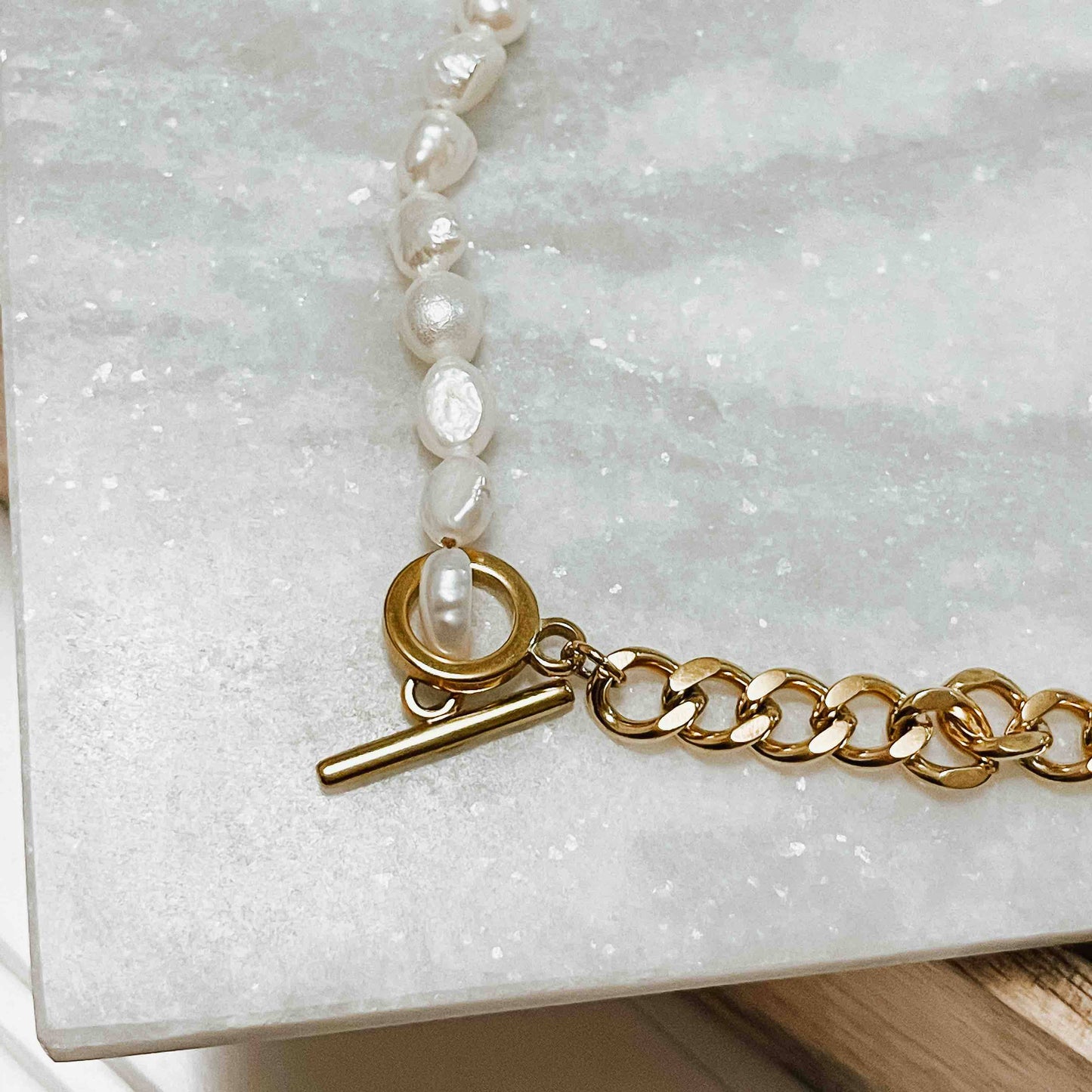 Pearled Chain Necklace | Waterproof