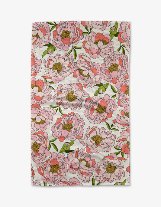 Geometry Peony Paradise Tea Towel