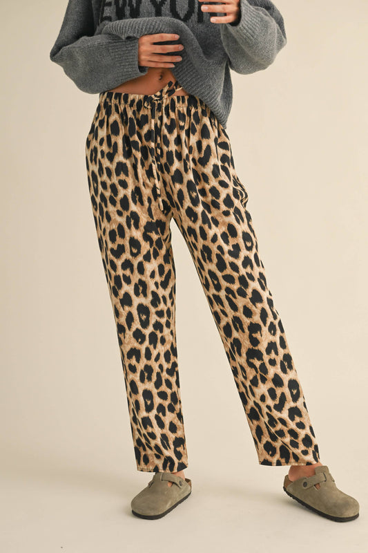 Leopard Straight Pants