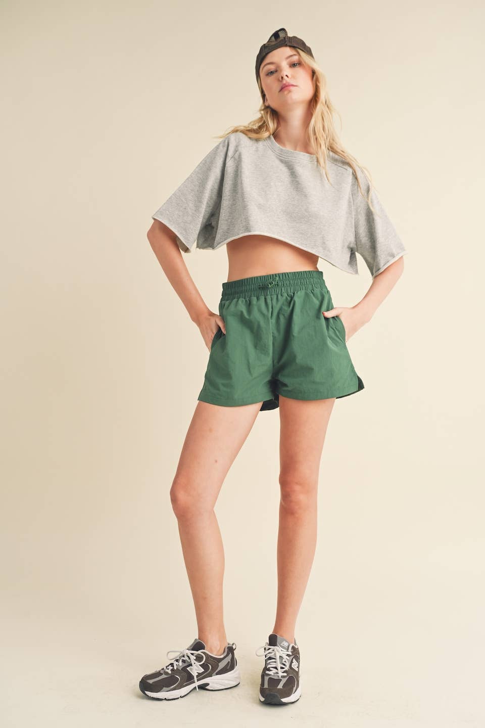 High Waisted Drawstring Shorts