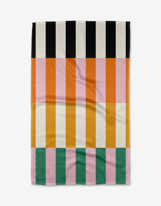 Geometry Stacked Stripes Tea Towel