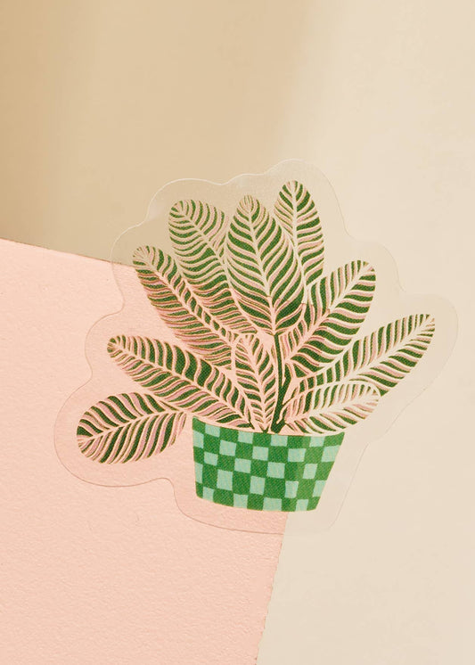 Calathea Houseplant Transparent Sticker