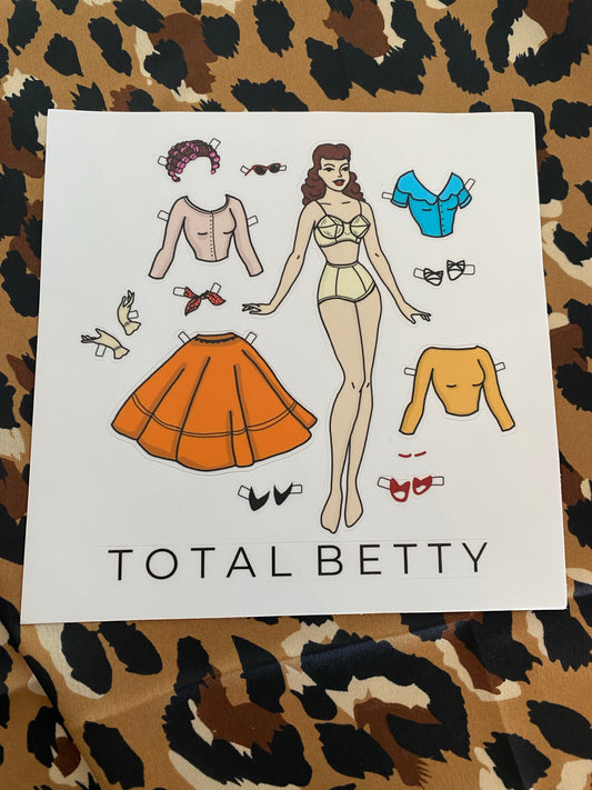 TOTAL BETTY Paper Doll Sticker Sheet | FINAL SALE