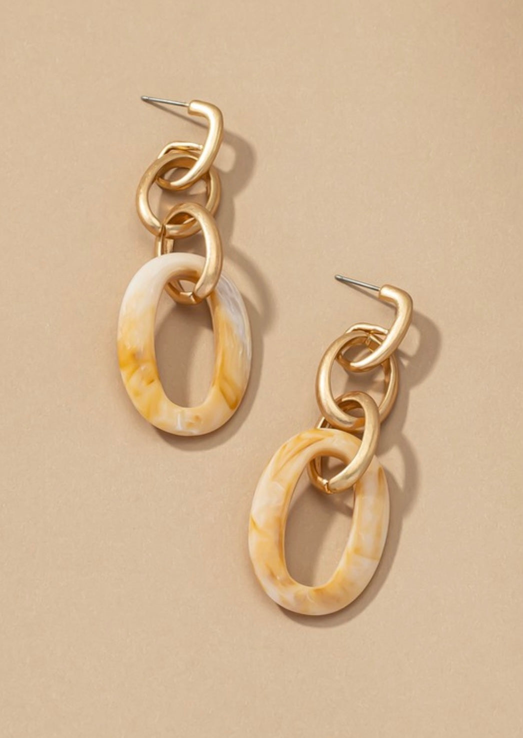 Chunky Acetate Chain Link Earrings | Choose Color